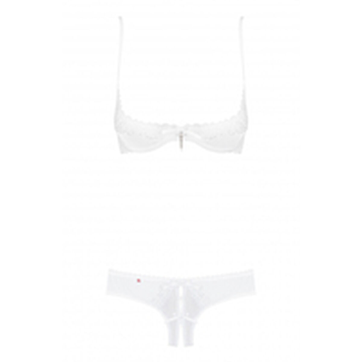 Conjunto de Lencería Obsessive Alabastra Blanco S/M